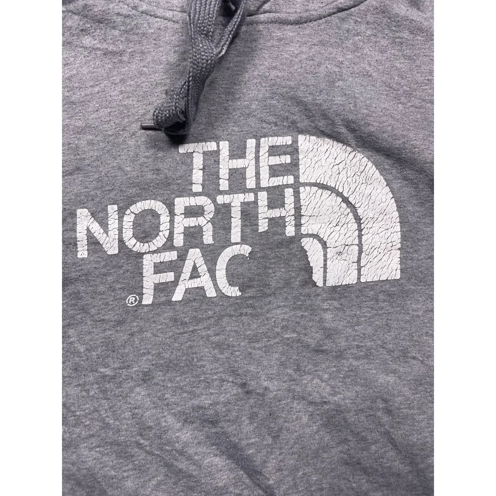 The North Face Hoodie Cotton Blend Heather Gray Medium Mens